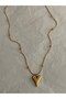 Gold Color Tarnish Free Stainless Ball Chain Aesthetic Heart Steel Necklace - 2