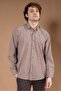 Men's Long Sleeve Classic Regular Fit Plain Natural Cotton Dad Shirt 8180 - 5