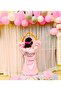 (We Write Your Name) Pink Bridal Dressing Gown Bride Dressing Gown with Feather Sleeves - 3