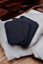 MacBook Air Pro 15" & 16" Laptop Bag Quilted Computer Bag Strap Case Navy Blue - 2