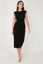 Slim Fit Crew Neck Lacing Detail Midi Dress Dress 5866164 - 4