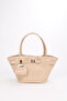 Women's Charm Detailed Mink Wrinkled Patent Leather Hand and Shoulder Bag with Magnet Closure Samira - 2