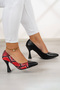 Jatqılı Plus Red Snake Goblet Heeled Shoes - 2