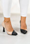 Jatqılı Plus Tan Black Goblet Heeled Shoes 9 Cm. - 3