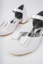 Girl's White Evening Dress Glitter Sand Detailed Bow Shoes - 3