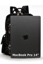 4012 Black Casual Postman Small Back Cross Shoulder Strap 14 Inch Laptop Cotton Gabardine Bag - 6