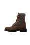 Women's Brown New Worker Dark Brown Leather Boots - 3
