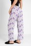 Cotton Thin Breathable Fabric Ribbon Waist Detailed Printed Pocketless Women's Pajama Bottoms - 3