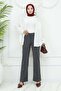 Buttoned Palazzo Trousers Anthracite 3043 - 4