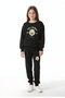 3-Piece Girl's Round Neck Printed Tracksuit Set - 4