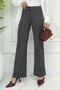 Buttoned Palazzo Trousers Anthracite 3043