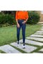 2003 Women's Lycra Skinny Slim Fit Jeans Jeans Denim Pants - Dark Blue