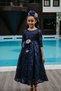 Navy Blue Sequined Evening Dress with Crown Accessories, Girl's Evening Dress, Birthday Dress, New Year's Party Dress - 7
