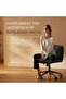 Dowinx Criss Cross Chair with Locking Wheels,Fabric Cross Legged Office Desk Chair - Forest Green - 6