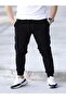 Lycra black cargo pants with elastic waist and legs - 2