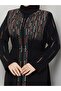 Premium Quality Abaya Ferace with Custom Design Embroidery and Stone Detail - 4