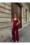 Square Collar Stone Buttoned Vest Trousers Double Breasted Set