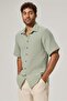 Short Sleeve Double Face Green Men's Shirt - 2