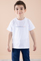 Brown Jean Jacket Text Printed Boy's 3 Piece Suit with Trousers 20313 - 5