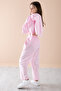 Pink Half Sleeve Girl's 3 Piece Cropped Suit 20325 - 7
