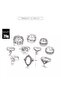 Women's Multiple Silver Ring Set - 2