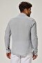 Long Sleeve Double Face Grey Men's Shirt - 4