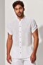 Hakim Collar Short Sleeve Men's Shirt