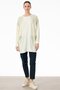 Sausage Collar Tricot Tunik with Rhinestones on the Shoulders and Pockets Ekru - 2