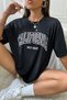 Unisex California West Coast Printed Oversize Short Sleeve T-Shirt