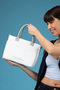 Benetton Women's Shoulder Bag - White/Grey Bnt1614 - 3
