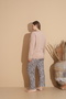 Women's Battal Milan Fabric Pajamas Set Plus Size Long Sleeve - 4