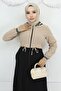 Waist Lace-Up Ribbed Suit Black 19237 - 2