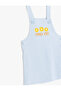 Cotton Strap Floral Embroidery Detail Gilet Dress - 3