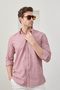 Men's Shirt Striped Cotton Linen Modern Slim Fit Shirt