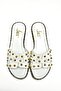 U 291100003   White Genuine Leather Women's Slippers - 7