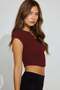Claret Red Henley Snap Closure Women's T-Shirt Mg2306 - 2