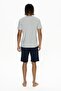 U.S. Polo Text Printed Men's Short Sleeve T-Shirt and Shorts Set - 3