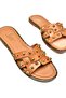 U 291100003   Tan Genuine Leather Women's Slippers - 7