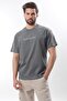 Smoked Crew Neck Printed Men's T-Shirt E7110 - 5