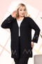 Lycra Viscose Black Jacket Cardigan with Stones - 5