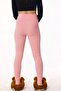 High Waist Ribbed Pink Leggings - 2