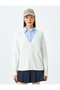 V-Neck Buttoned Long Sleeve Knitwear Cardigan - 3