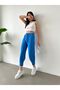 Women's Blue Pleated Leg Trousers