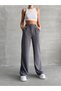 Women's Gray Pleated Loose Palazzo Trousers - 4