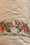 Cross Stitched Monika Fabric-Curtain-Fon-Authentic Curtain Fabric-Runner 100X210 cm Orange - 2