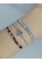 Gift for Lover Heart Waterway with Elevator Adjustable Silver Colorful Bracelet Set Special Discount Love - 2