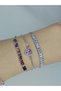 Gift for Lover Heart Waterway with Elevator Adjustable Silver Colorful Bracelet Set Special Discount Love - 3