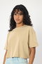 Lenithra Women's Oversize Beige Crop