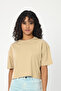 Lenithra Women's Oversize Beige Crop - 2