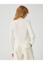 Long Sleeve T-Shirt Crochet Crew Neck - 4